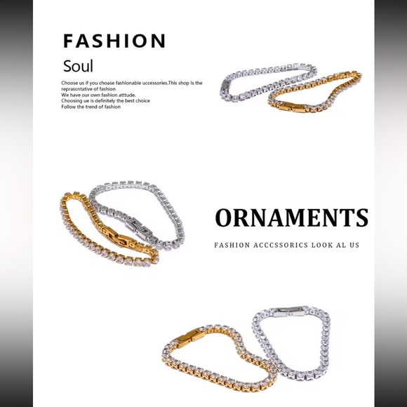 Wholesale ZIRCON Gold Tennis Bracelet - Picture 5 of 14